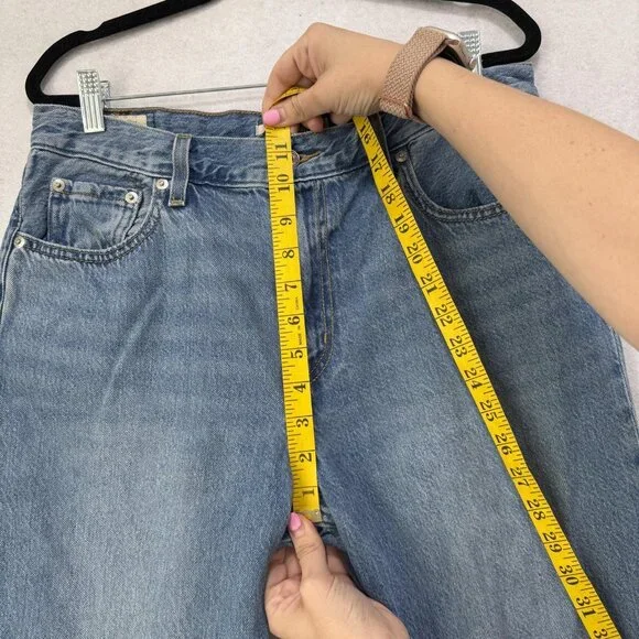 Levis Premium Loose Straight Jeans Mens 29x30 Blue Denim Waterless Relaxed Fit - Picture 7 of 15